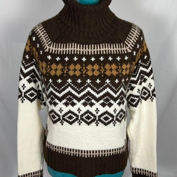 American Eagle Fair Isle Turtleneck Sweater (Size M) - Picture 6 of 8